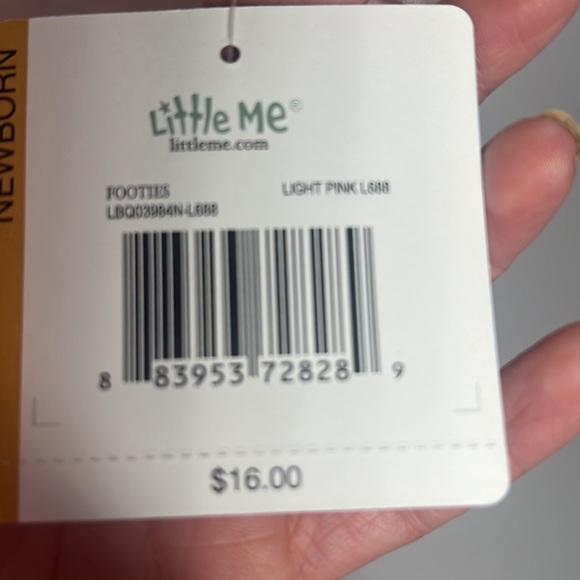 NWT Little Me button down Newborn 👶 pink - Picture 4 of 5